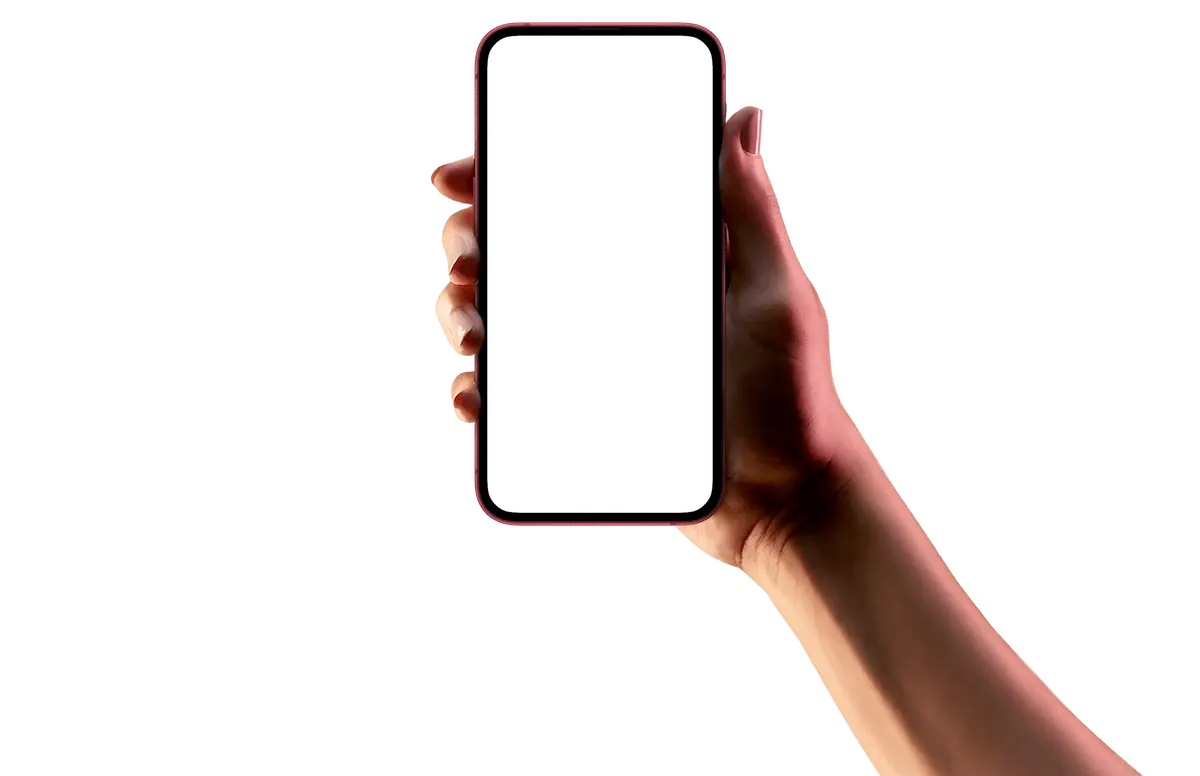 Hand holding phone